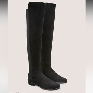 Stuart Weitzman Suede Black Over-the-Knee Women's Boots